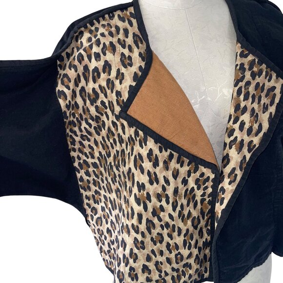 Susan MacDonald Toronto Vintage Womens Jacket One Size Multicolor Animal Print - Picture 8 of 10